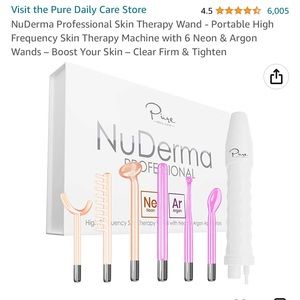 NuDerma Professional Skin Therapy Wand - Portable High Frequency